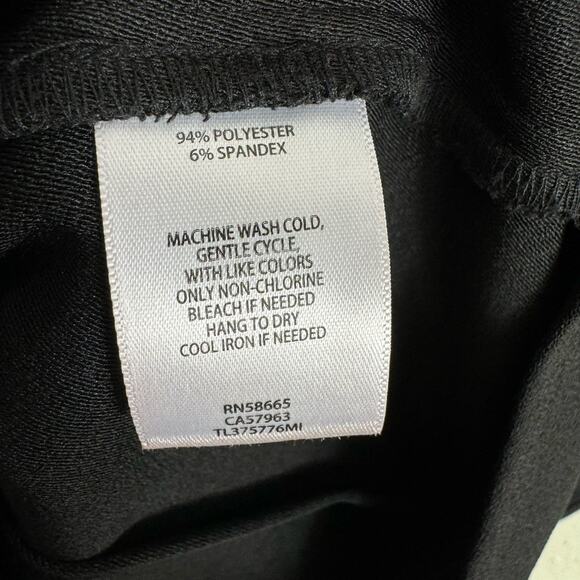 Leith Black Short Batwing Sleeve Round Neck Stretchy Blouse Size S - Picture 6 of 6